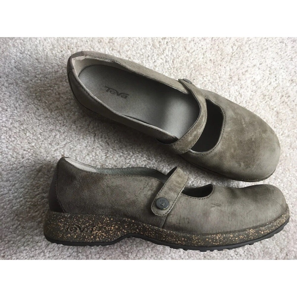Teva Ventura Mary Jane Brown Suede/nubuck Leather Shoe Size 8 EUC